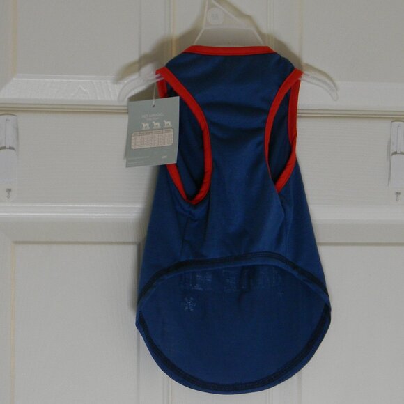 Urban Essentials Pets Christmas Dog Tee "Elf made me do it" Blue Red NWT - Picture 2 of 4